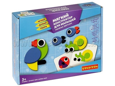 Мягкий конструктор для малышей "Забавные зверушки"