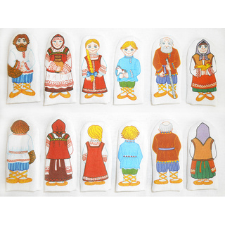 Набор пальчиковых кукол "Семья русская" (6 шт.)