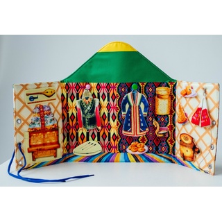 Папка мягкая "Юрта башкирская", текстиль