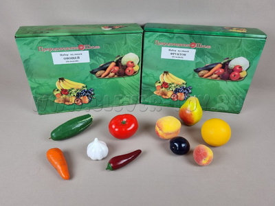 Комплект муляжей фруктов и овощей