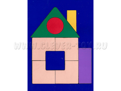 Мозаика "Сложи картинку. Домик" (9 деталей)