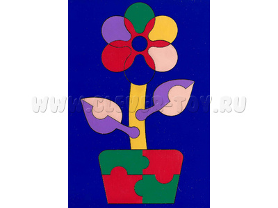 Мозаика "Сложи картинку. Цветочек" (17 деталей)