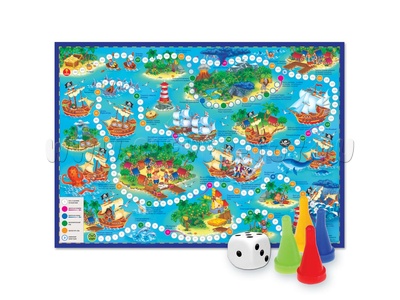 Игра-ходилка с фишками "В поисках сокровищ. Пираты"