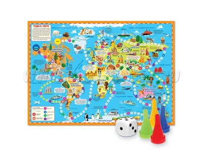 Игра-ходилка с фишками "Чудеса света"