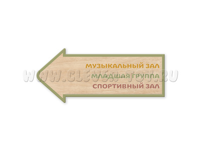 Табличка фанерная Навигация Скандик (стрелка влево)
