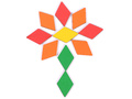 Мозаика-раскраска "Домик"