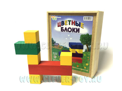 Игра "Цветные блоки" (дерево)