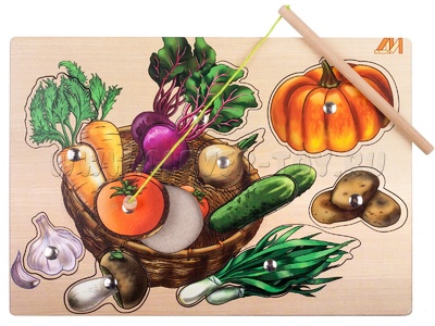 Пазл "Овощная корзинка" (магнитная рыбалка)