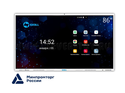 Интерактивная панель EXELLTECH EFM861R2 с креплением, встроенной камерой