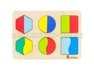 Пазл "Дроби-фигуры 1" (21*15 см, АТ)