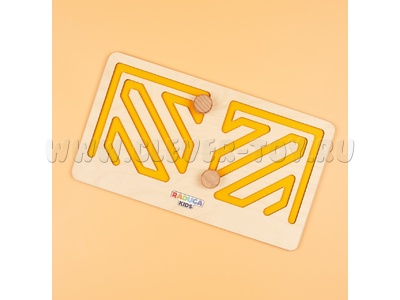 Межполушарная доска "Зигзаг" (желтая)