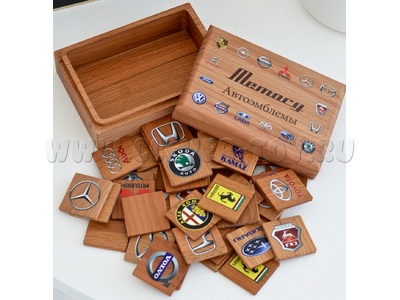 Мемори "Автоэмблемы" (в деревянной коробке)