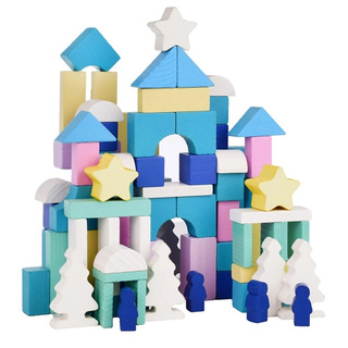 Конструктор деревянный "Краски дня" Зимний (105 деталей)