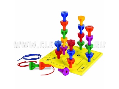 Развивающая игра "Радужные колышки" (33 элемента)
