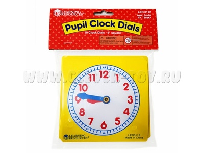 Игровой набор "Учимся определять время. Циферблаты" (10 штук)