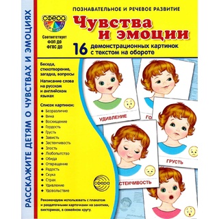 Демонстрационные картинки СУПЕР. Чувства и эмоции (16 шт.) НОВЫЕ