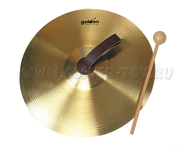 Тарелка, латунь, 20 см, палочка в комплекте