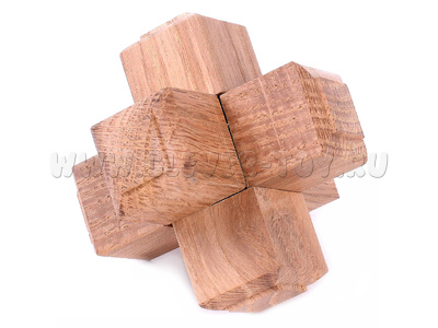 Головоломка "Узел 3 элемента с фасками" (дерево)