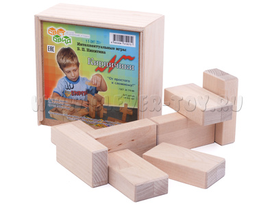 Игра Никитина "Кирпичики" (дерево, дерев. коробка)