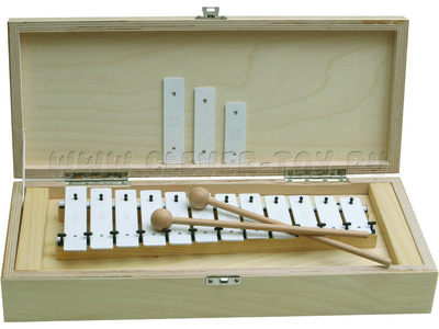 Металлофон. 12 белых нот+деревянный футляр