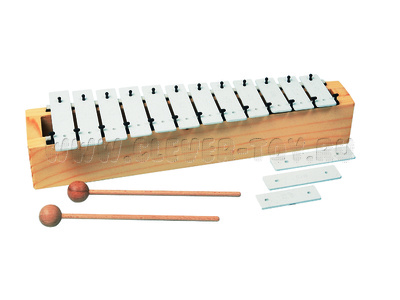 Металлофон. 12+3 белых ноты