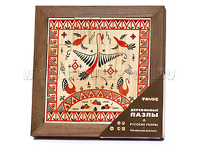 Пазл деревянный "Мезенская роспись" (16 деталей)
